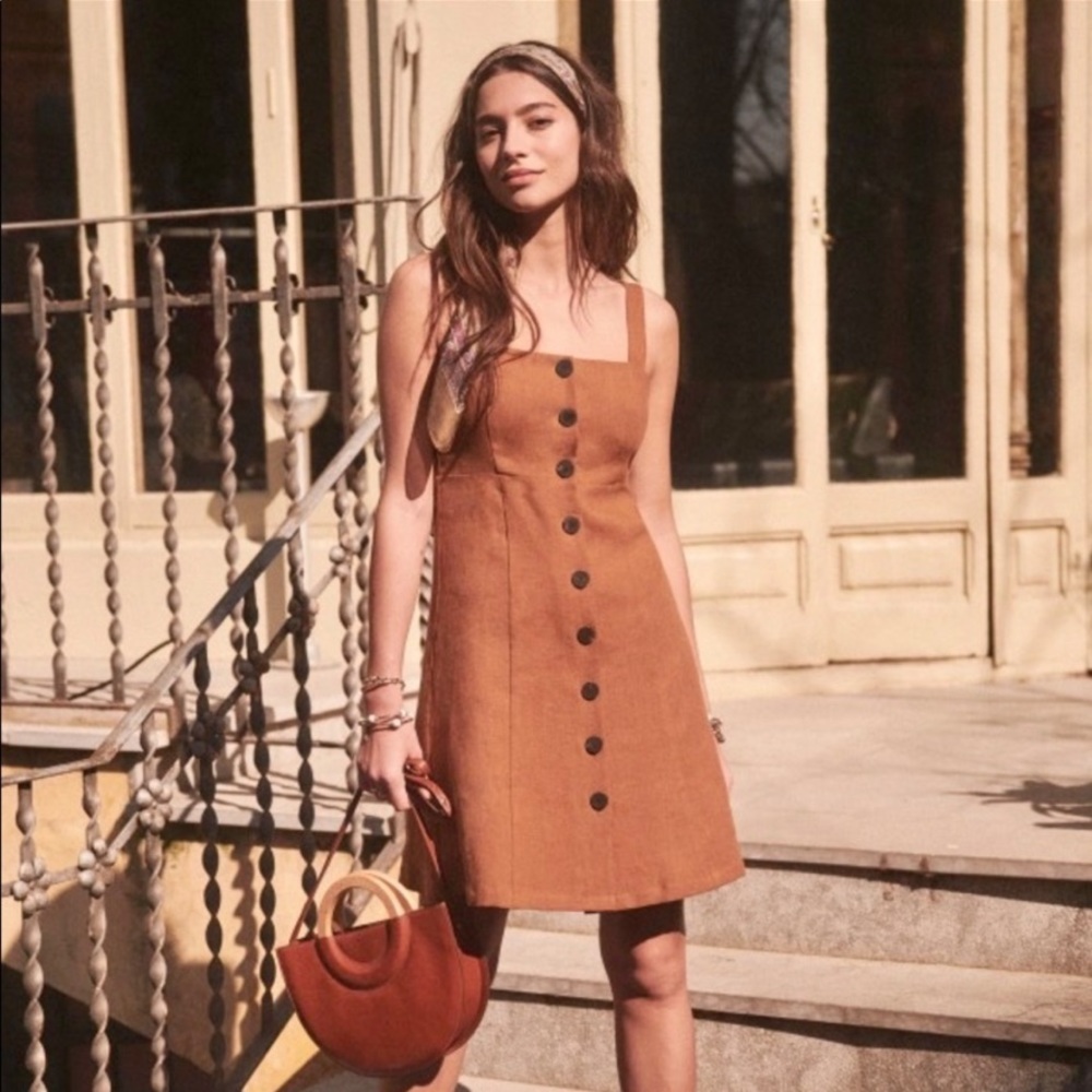 SEZANE Jade linen dress